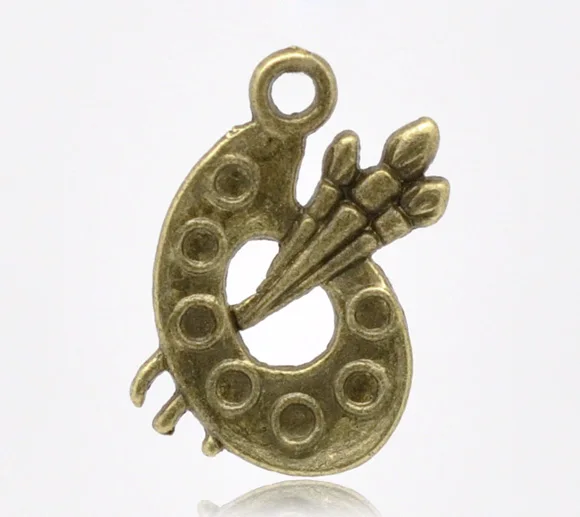 

DoreenBeads 50 Bronze Tone Palette Charm Pendants 17x12mm (B13782) yiwu