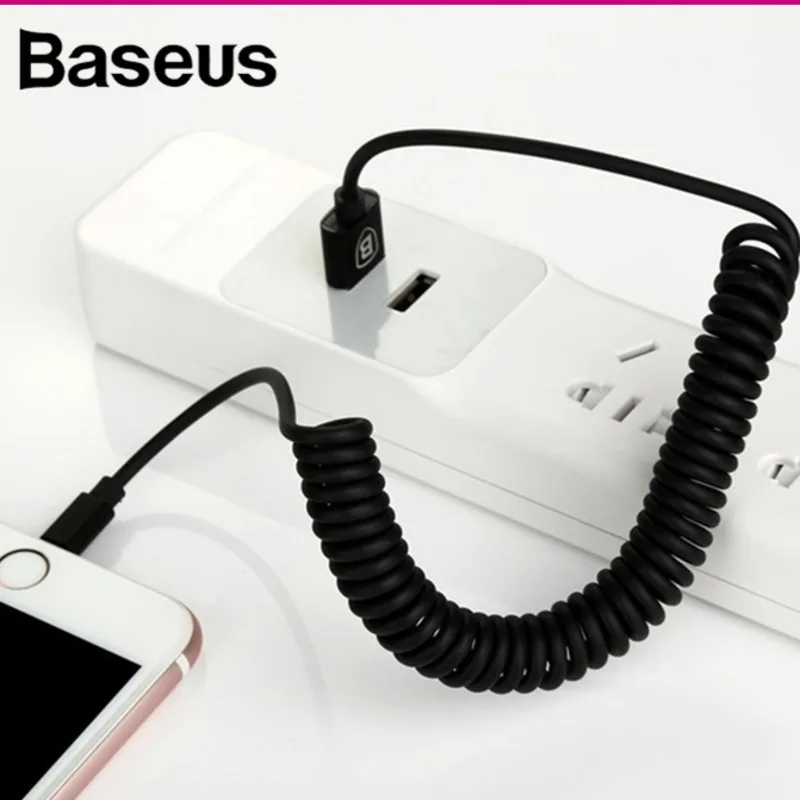 Beste Intrekbare Voorjaar 8 pin Charger Cable Data Sync Snel Opladen USB Kabel Voor iPhone Xs X 8 7 iPad IOS 9 10 11 mobiele Telefoon Kabel