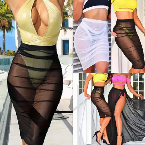 sheer swim skirt cover up