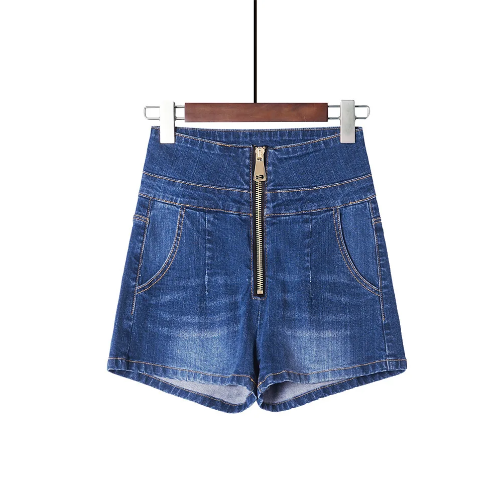 New Arrival Casual Summer Zipper Denim Women Slim Cowboy Shorts High Waists Sexy Short Jeans Black Blue Plus Size 4XL New Arrival Casual Summer Zipper Denim Women Slim Cowboy Shorts High Waists Sexy Short Jeans Black Blue Plus Size 4XL