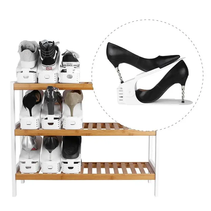 10 pieces adjustable plastic shoe racks storage organizer home double layer stand rack for men ladies shoes white organizer
10 pieces adjustable plastic shoe racks storage organizer home double layer stand rack for men ladies shoes white organizer