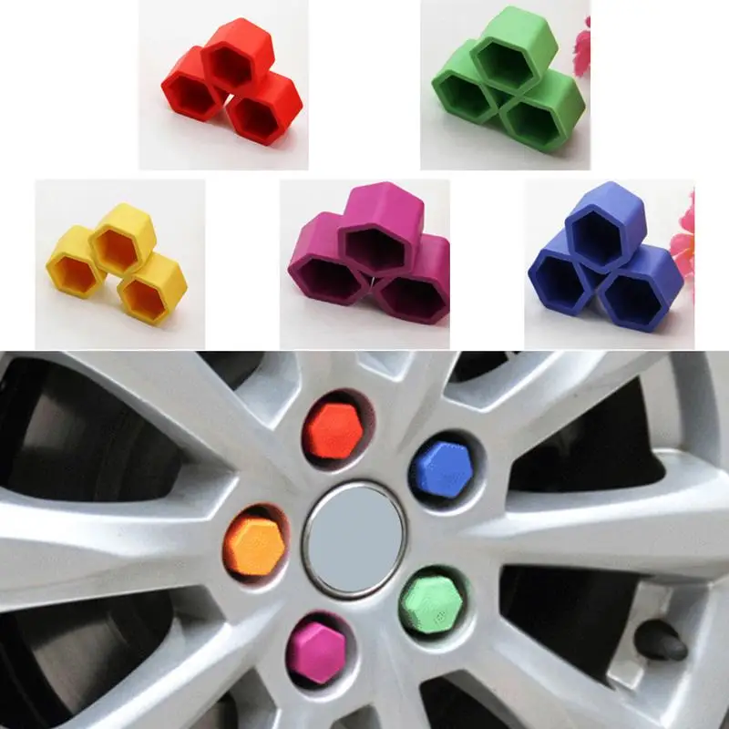 

20PCS Automobile Hub Screw Protection Sleeve Tyre Nut Environmental Protection Silicone Hood Automobile Tire Cap