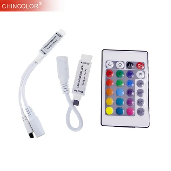 

RGB LED Controller IR Remote RGB LED Strip Controller 2 style 12V 24Key for 5050/3528/3014 Lighting Fast Ship Long Life JQ