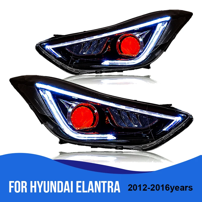 ROADOT Car Styling for Hyundai Elantra Led Headlights Assembly 2012