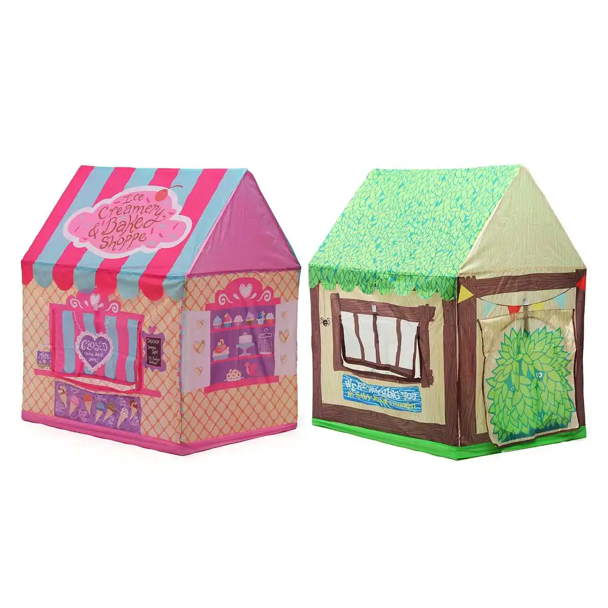 

Pink Green Store Play Tent Caste House For Kids Children Baby Kids Toy Play Tents Tunnel House For Christmas Gift