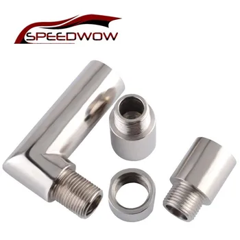 

SPEEDWOW M18*1.5 O2 Oxygen Sensor Extender Spacer Bung Extension Angled Extender Spacer For Decat & Hydrogen 90 Degree