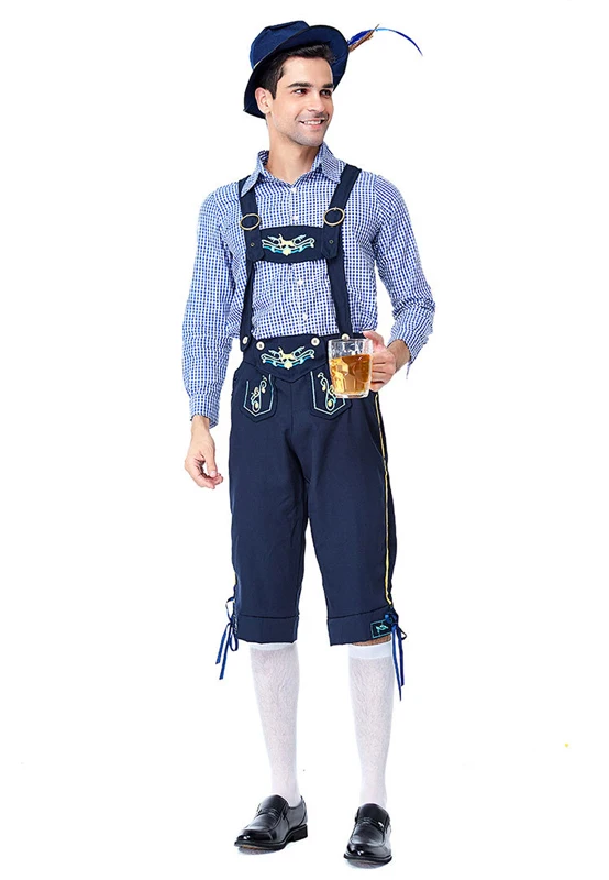 Взрослый человек Англия пиво Карнавал косплей Мюнхен костюм для Октоберфеста клетчатая рубашка костюмная вечеринка на Хэллоуин