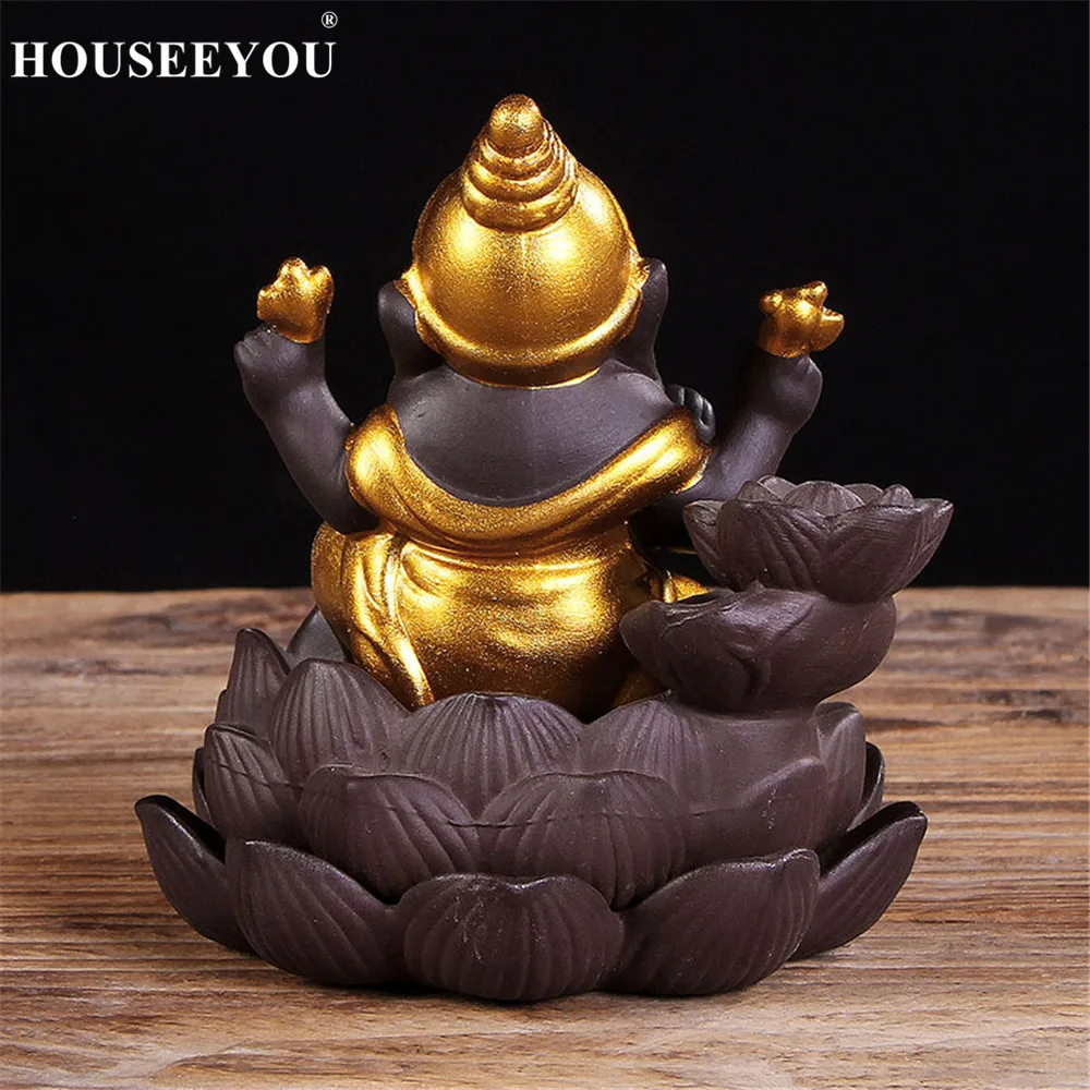Подставка для благовоний с изображением индийского бога Ganesha конус водопадом