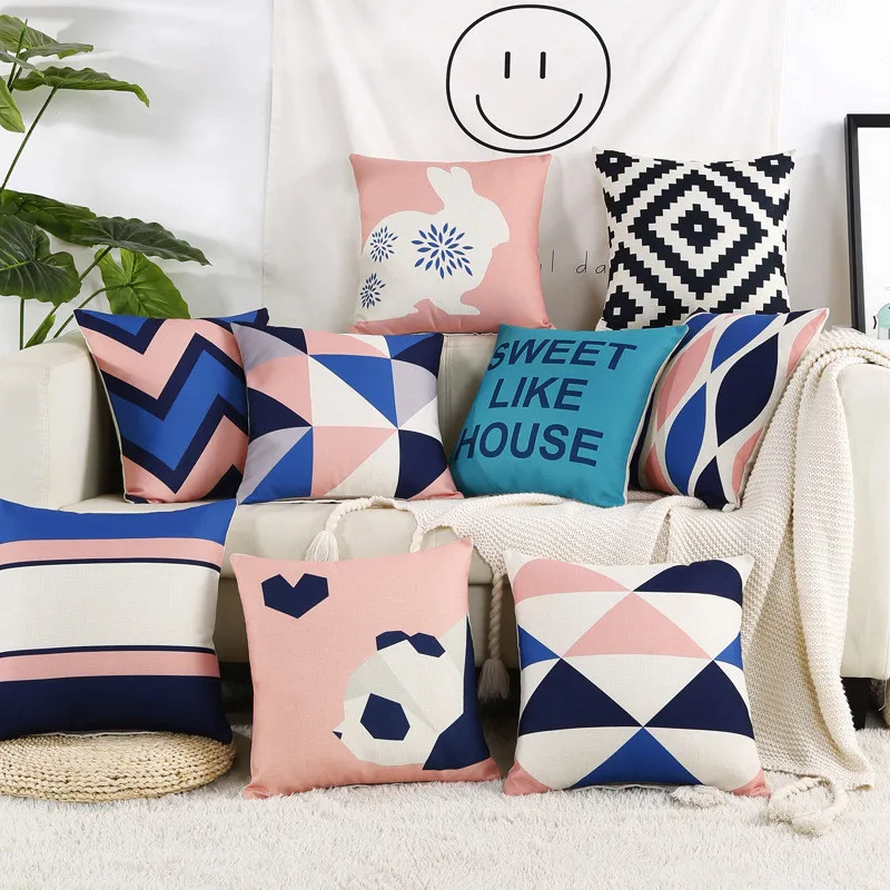1 قطعة الإضافية الشمال نمط كيس وسادة شيك الوردي هندسية غطاء الوسادة كنبة مكتب سيارة رمي المخدة ديكور المنزل عيد الحب هدايا 1 قطعة الإضافية الشمال نمط كيس وسادة شيك الوردي هندسية غطاء الوسادة كنبة مكتب سيارة رمي المخدة ديكور المنزل عيد الحب هدايا