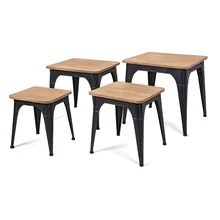 Harlow Wood and Metal Nesting столы для демонстрации набор из 4 предметов