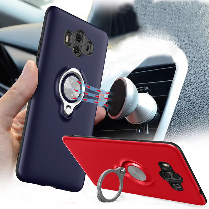 3in1 Magnetic Attraction Ring Holder Stand Phone Case for HUAWEI Mate10 pro P10 P8 lite Plus Anti-Knock Protective Cover |
