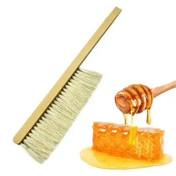 

Beekeeping Brush Tools Wood Bee Sweeping Two Rows of Ponytail Bee Brushes Beekeeping Equipment for Apiculture