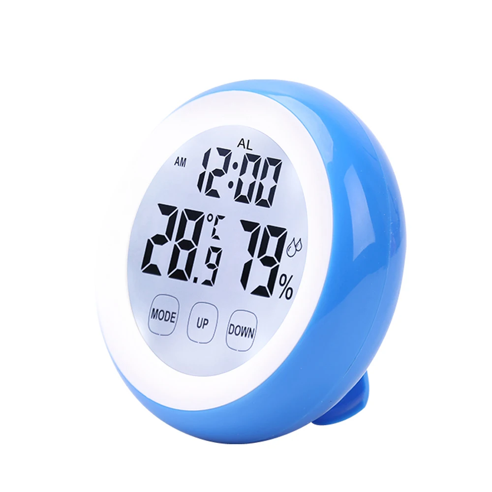 

Magnetic Press Screen Digital Alarm Clock With Thermometer Hygrometer Temperature Sensor Humidity Meter Table Desk