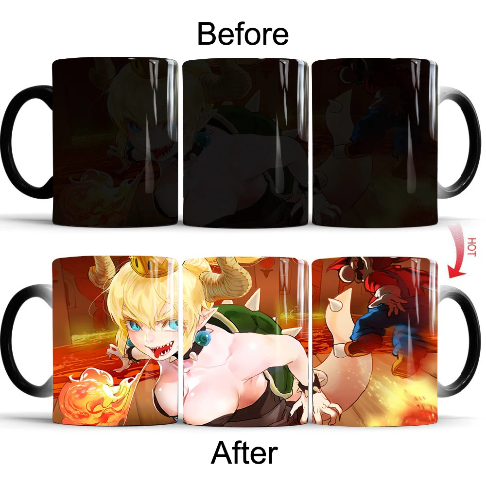 Bowsette Coffee Magic Color Changing Mug Best Gift for Your Friends | Дом и сад