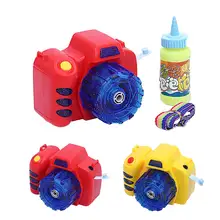 Детская игрушка электрическая камера в форме удобный пузыри Show пузыри игрушки свет и музыка для детей день подарки на день рождения