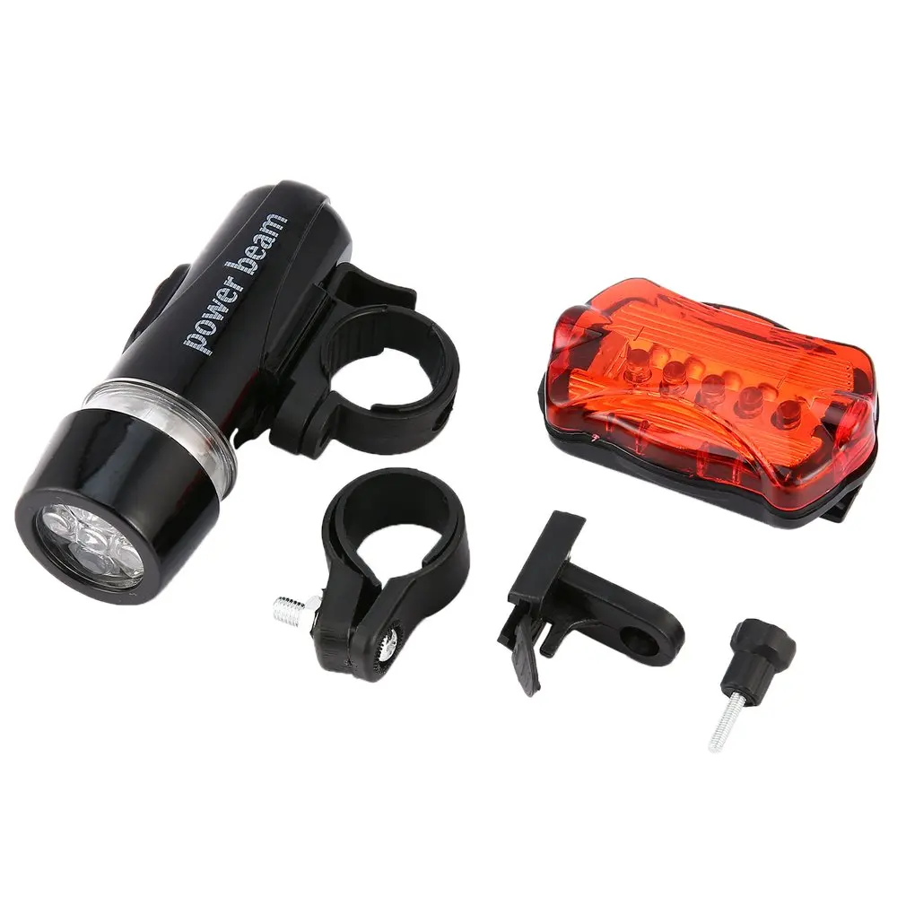 

Waterproof Bicycle Lights Front Head Light Headlight Lamp Rear Tail Flashlight Torch LED Bike Light Set One Touch Button
