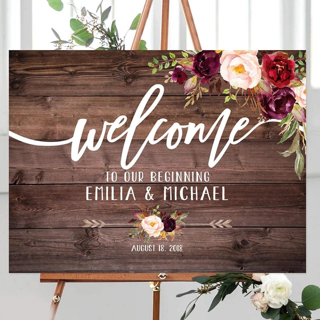 to Our Beginning Sign Rustic Wedding Sign