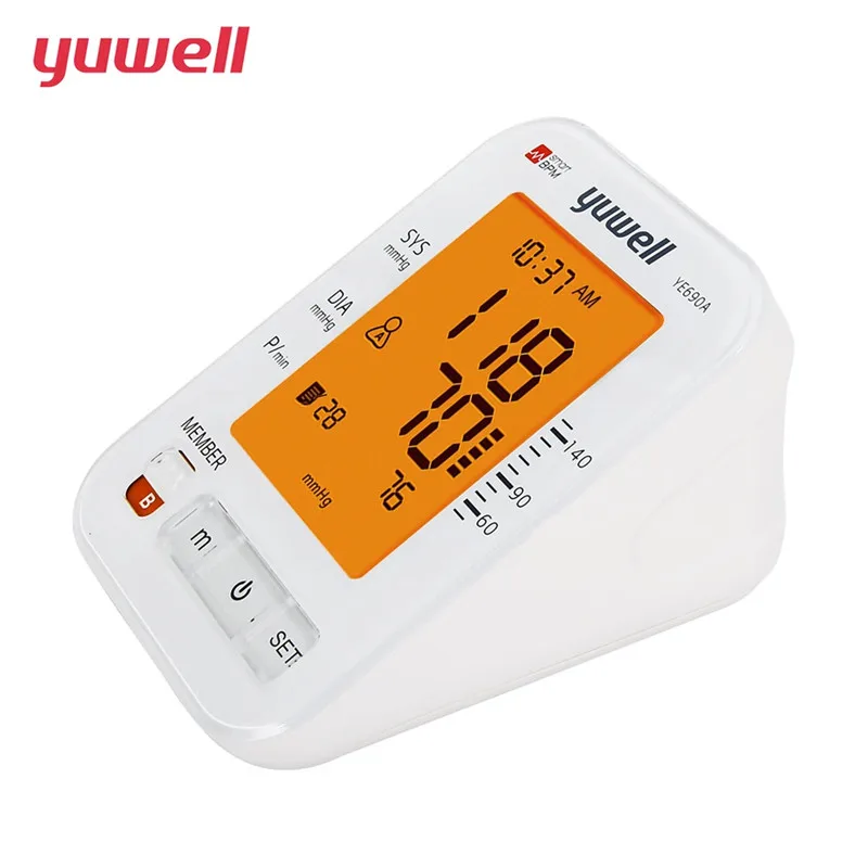 Billig Yuwell 690A Arm Blutdruck Monitor LCD Digital Herz Schlagen Messung Blutdruckmessgerät Home Health Care Medizinische Gerät