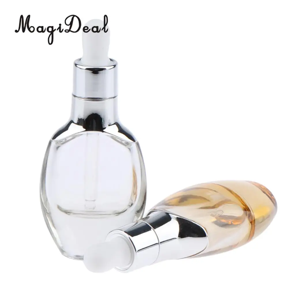 

2x Empty Dropper Bottles Essential Oils Perfumes Pipette Vial 35ml
