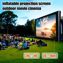 6x4 м надувные наружный проектор фильм проекционный экран вечерние праздник дворе кино воздуходувы вентилятор