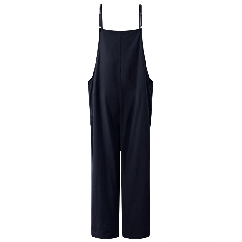 2019 New Summer Women Casual Solid Strap Wide Leg Pants Pockets Romper Dunveralls Loosegaree Bib O Cotton Linen Jumpsuits 2019 New Summer Women Casual Solid Strap Wide Leg Pants Pockets Romper Dunveralls Loosegaree Bib O Cotton Linen Jumpsuits