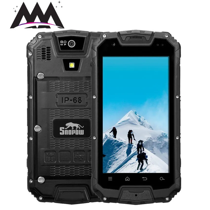 

Snopow M5P IP68 Waterproof shockproof 4G LTE Smartphone 4700mAh 2GB+16GB 4.5" Android 5.1 PPT NFC OTG 13.0MP mobile Phone