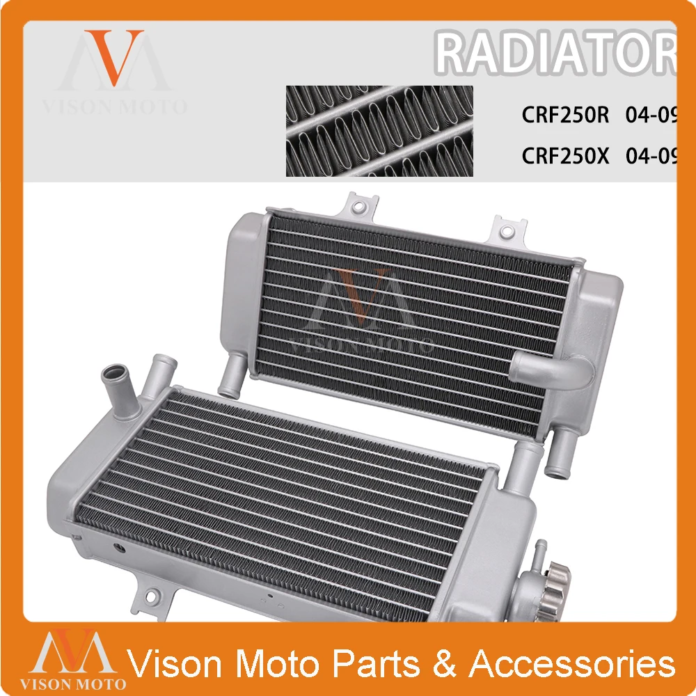 

Motorcycle Aluminum Radiator Water Tank Cooling For Honda CRF250R CRF250X CRF 250R 250X 250 R X 2004 2005 2006 2007 2008 2009