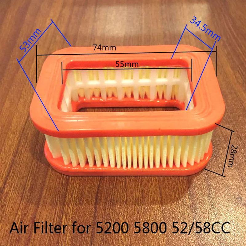 lawnmower Filter Air Filter for 5200 5800 52/58CC Replace Gasoline Chainsaws Replacement Accessories High Matched With Original ► Photo 1/4