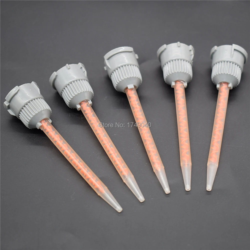 

5pc Mix Ratio 10:1 Round Static Mixing Nozzle Epoxy Adhesive Applicator Static Mixer Mixing Nozzle for Caulking Glue Gun Tool