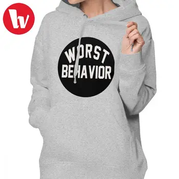 

Worst Behavior Hoodie Worst Behavior Hoodies Graphic Cotton Hoodies Women Long Sleeve Over Sized White Sexy Pullover Hoodie