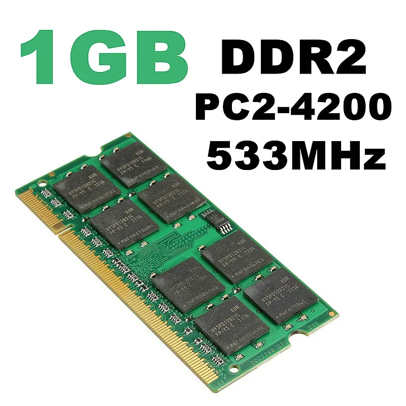 

DDR2-533 MHZ 1GB Memory for RAM PC2-4200 Non-ECC DIMM Memory SDRAM 200 pins For for Desktop Laptop PC Chip