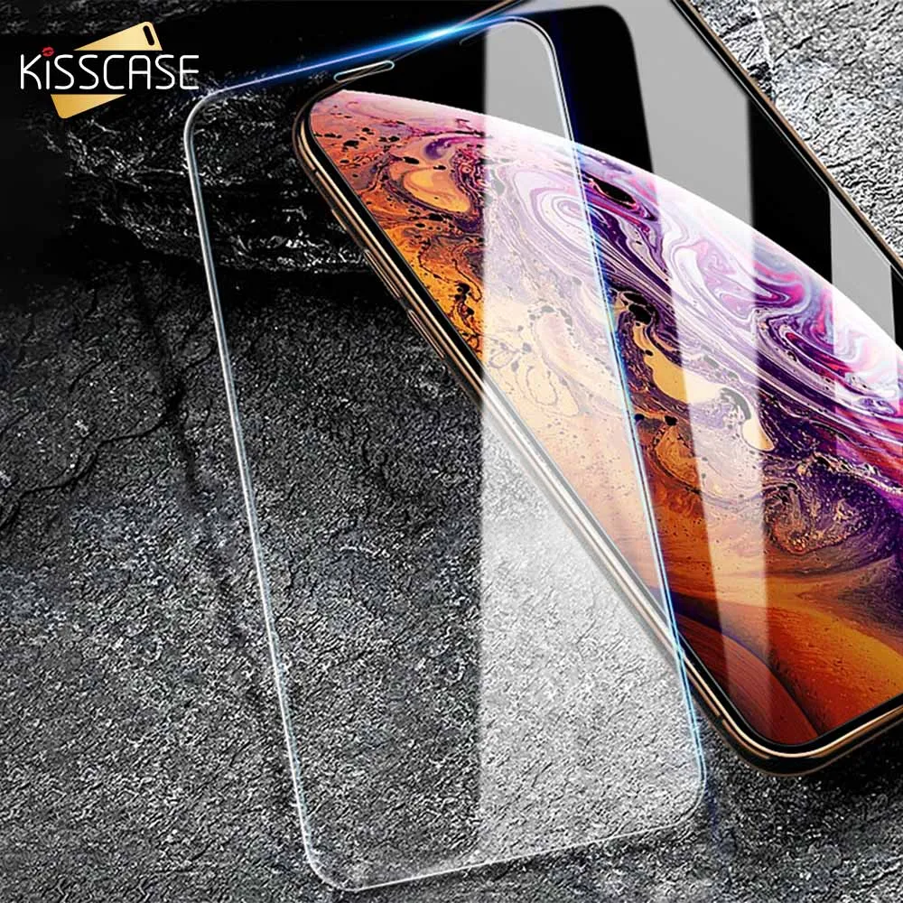 KISSCASE прозрачное закаленное стекло для iPhone XS Max 3D Защита экрана XR X 6 6s 7 8 Plus 5S SE 4S