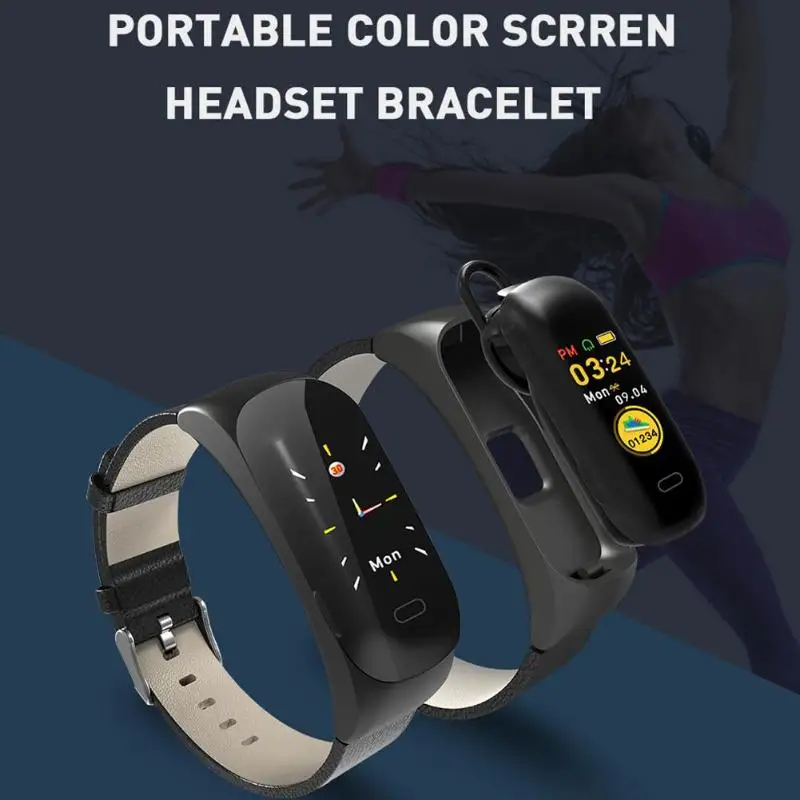 

C15 Call Smart Bracelet Heart Rate Monitor 2 in 1 Sports Intelligent Watch with Earphone Headset Versatile Wisebrave