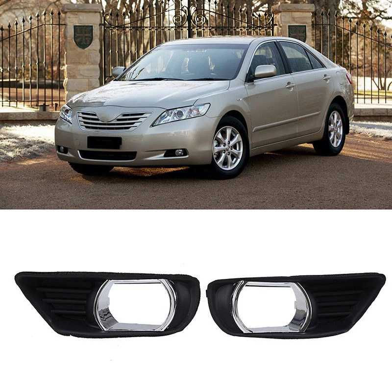 1 пара переднего бампера нижняя противотуманная фара Накладка для Toyota Camry 2007 2008 2009 хромированный противотуманный светильник с отверстием для лампы