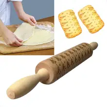 35 см Рождество тиснение Роллинг булавки печенье печенье, фондан, пирог выпечки тесто выгравированы ролик Stick Рождество Кухня инструмент