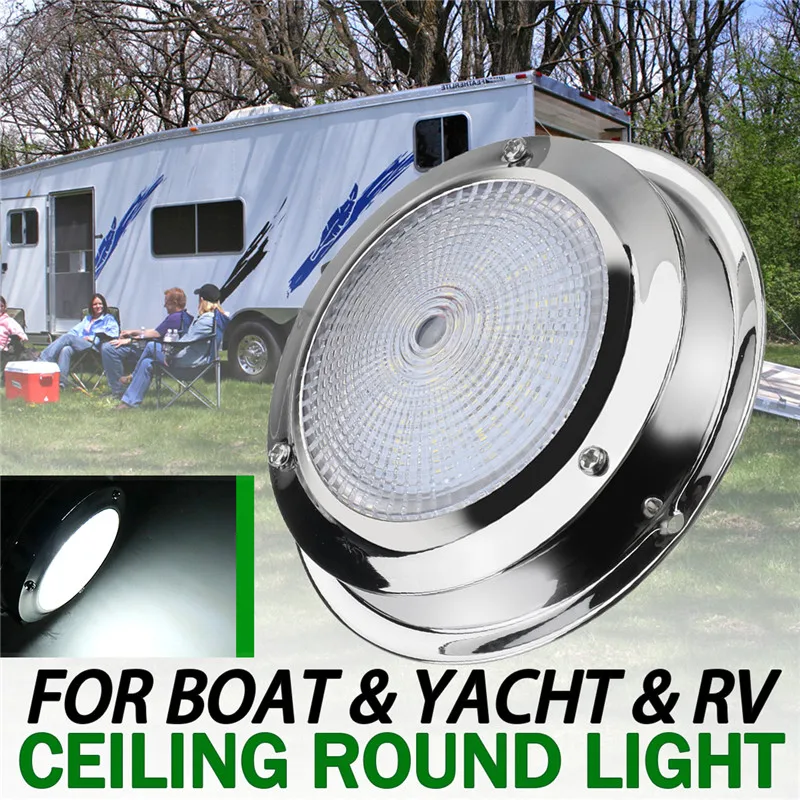Us 16 12 21 Off 70w 12v Interior Led Ceiling Lamp Reading Round Light With Switch For Rv Car Boats Ceiling Dome Light In Ceiling Lights From Lights