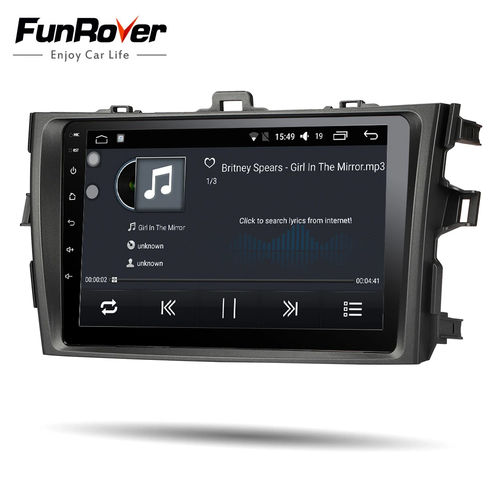 Perfect Funrover IPS 2 Din Car Multimedia player Android 8.0 car dvd gps for Toyota corolla 2007-2011 car radio gps navigation stereo BT 3