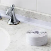 Горячие 100 шт Самоклеющиеся Кухонные керамические наклейки водонепроницаемые анти-влаги ПВХ наклейки для ванной стены угловая линия наклейки на раковину 3