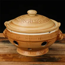 В китайском стиле керамический спиртовой печи сохранение тепла печи сухой рисовый горшок кастрюля Горячая сковорода суповая миска стеупан