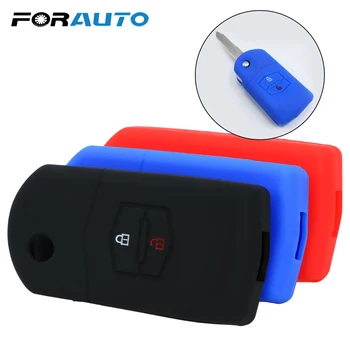 

FORAUTO Car Key Case Cover Key Holder For Mazda 3 2 6 2003 2004 2005 2006 2007 2008 2009 2010 2011 2012 2013 2 Buttons