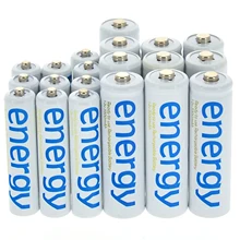 10x AA 3300mAh Ni-MH аккумуляторная батарея 10x AAA 2000mAh белая батарея