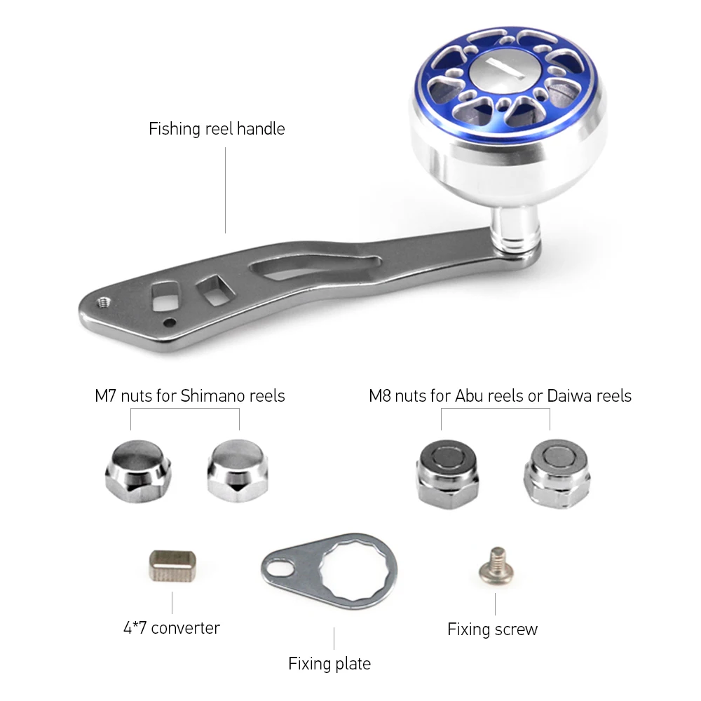 DEUKIO baitcasing троллинг катушка ручка Экстра 4*7 мм конвертер для Daiwa/Abu