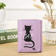 Short Cartoon Lady Wallet Leather Demi 3 Folder Small Wallet Coin Purse Women's Wallet Mini Wallet цена Short Cartoon Lady Wallet Leather Demi 3 Folder Small Wallet Coin Purse Women's Wallet Mini Wallet цены онлайн