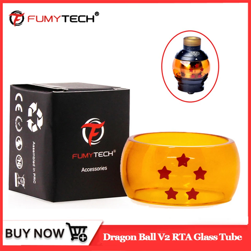 

Original Fumytech Dragon Ball V2 RTA Replacement Glass Tube 5.5ml for Fumytech Dragon Ball V2 RTA Atomizer Vaporizer e cigarette
