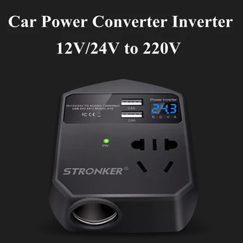 

Car USB Power Inverter Charger 12V/24V to 220V 120W Output Converter High Voltage Protection Adapter Plug Car Accessories