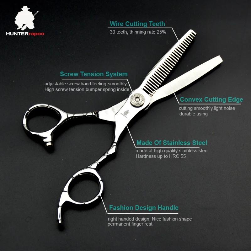 

30% off 6 inch HT9124 Japan 440C Professional hairdressing scissors salon barber thinning scissor hairdresser Shears for haircut