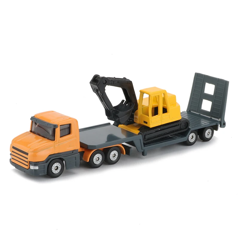 

Siku Alloy Construction Vehicle Toy Simulation Trailer Excavator Truck Models Engineering Transporter Toys For Children Gift