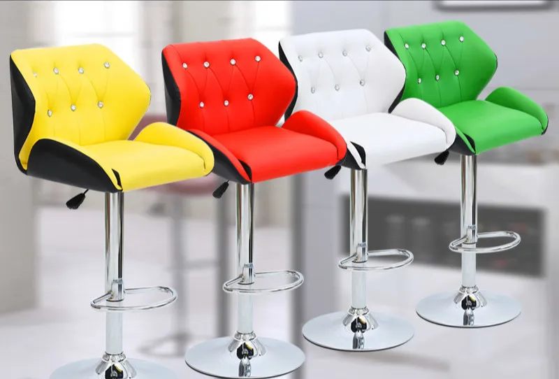 Design Lifting Swivel Chair Bar Counter Dinning Chair with Footrest Cafe Restaurant Ergonomic cadeira High Quality Simple