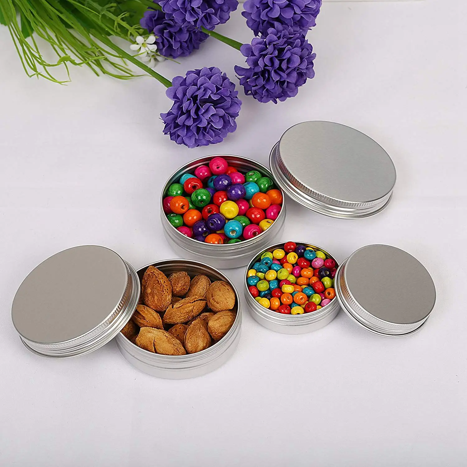 الألومنيوم القصدير الجرار ، 24 قطعة (1 oz 30 مللي + 2 oz 60 مللي) الألومنيوم التجميل حاويات جولة علب مع غطاء برغي غطاء ل DIY الحرف ، Cosmet الألومنيوم القصدير الجرار ، 24 قطعة (1 oz 30 مللي + 2 oz 60 مللي) الألومنيوم التجميل حاويات جولة علب مع غطاء برغي غطاء ل DIY الحرف ، Cosmet