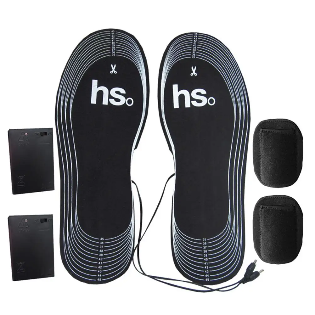 Unisex 4.5V Battery Electric Foot Heated Shoe Boot Insoles Heater Sock